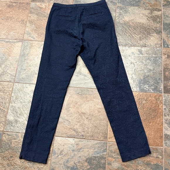 M&S Collection Navy Textured Pants - Picture 3 of 7